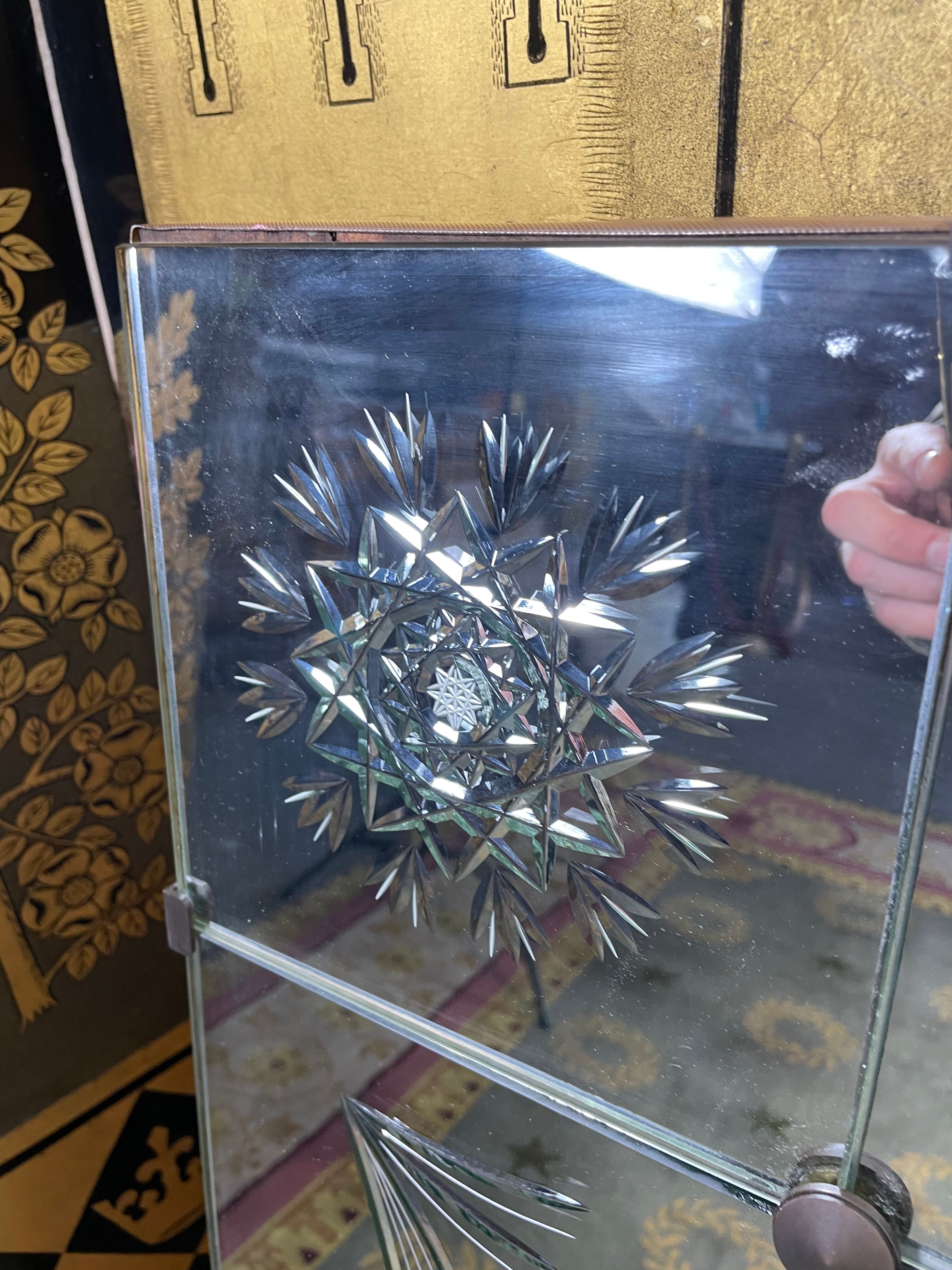 Miroir de bistrot - brasserie verre gravé