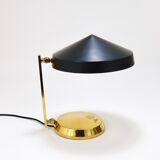 Mid-century table or desk lamp in black brass, Austria, 1960s.