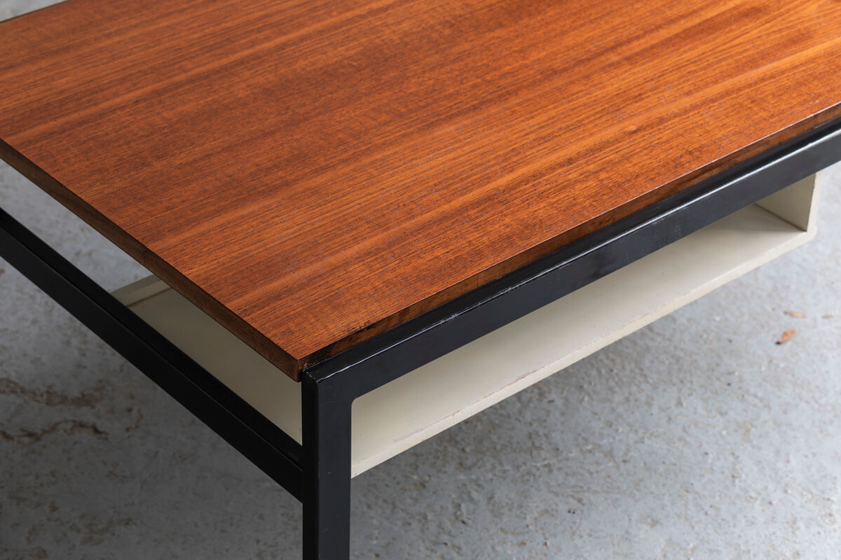 Coffee table, TU04, by Cees Braakman for Pastoe with magazine holder, Holland 1960’s