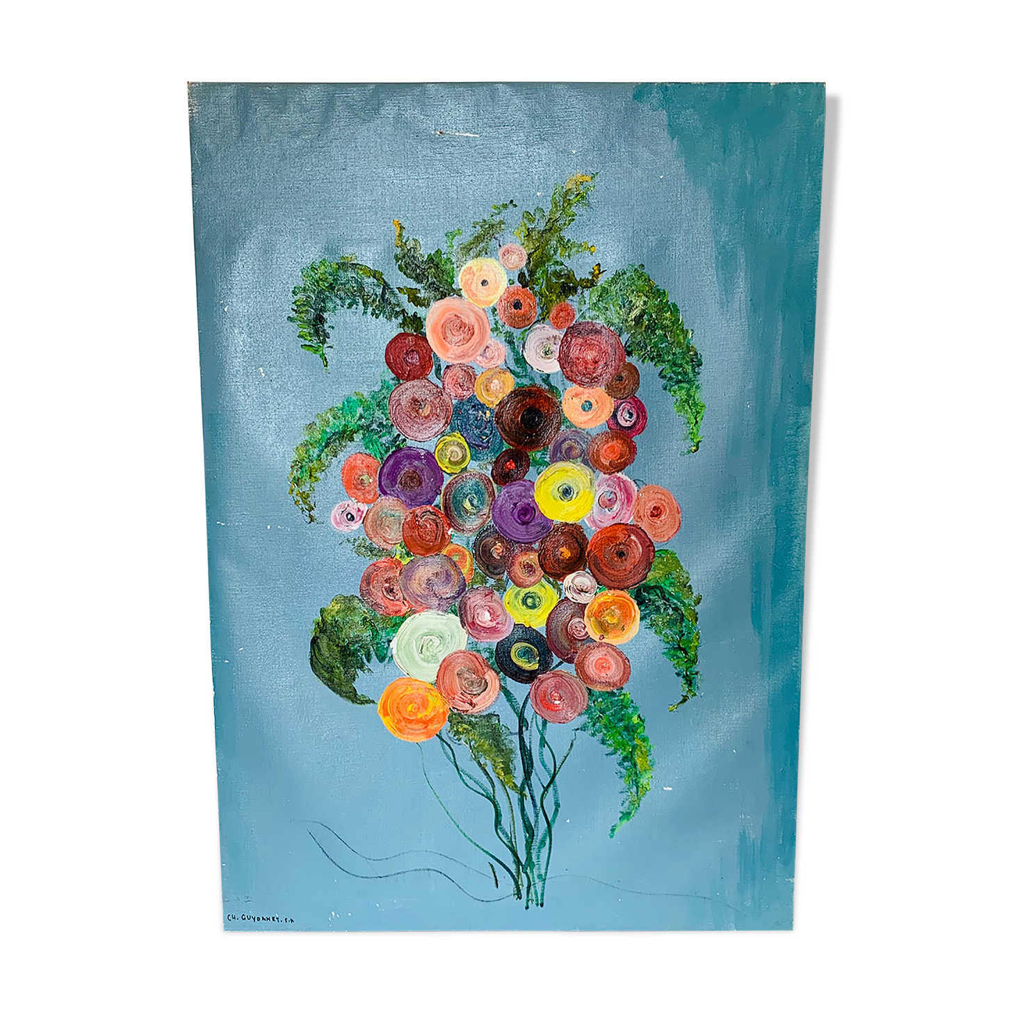 Large painting "Bouquet of flowers" - 95,5x135 cm