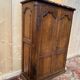 Baseboard cabinet – Louis XIV style – Solid oak and original marble