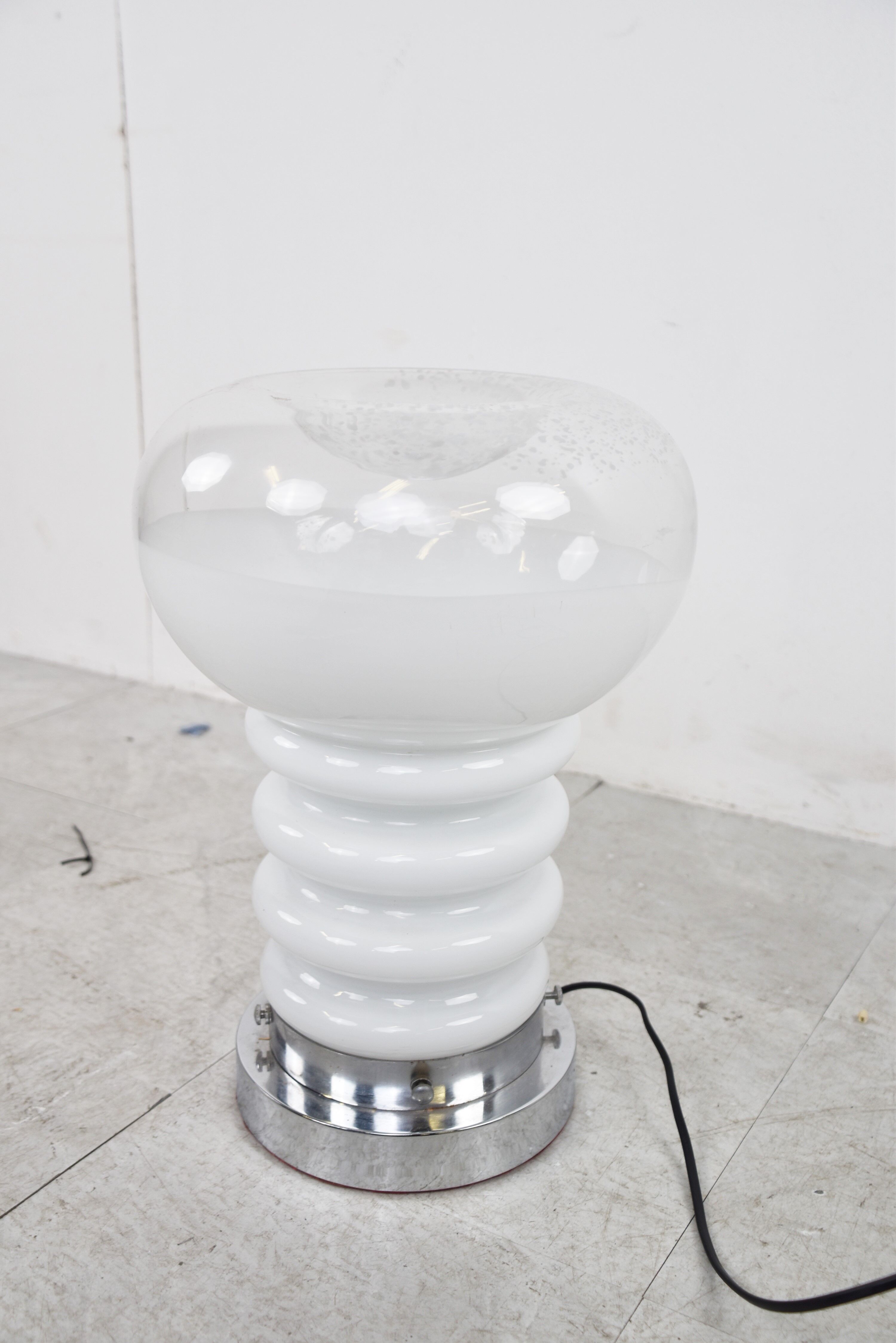 Vintage murano glass table lamp by Carlo Nason, 1970s