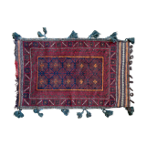 Tapis persan tissé à la main bordeaux et noir