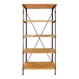 Wooden and metal shelf
