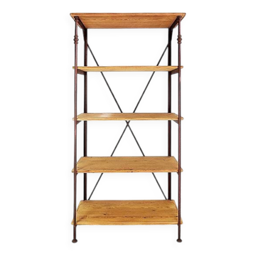 Wooden and metal shelf