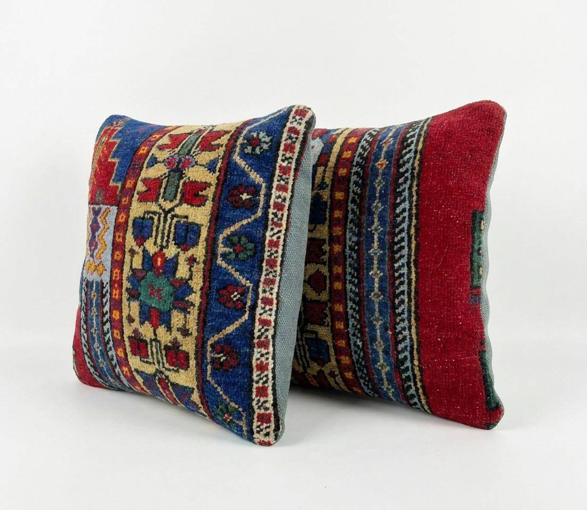 Set of 2 vintage Turkish cushion covers 41x41 cm