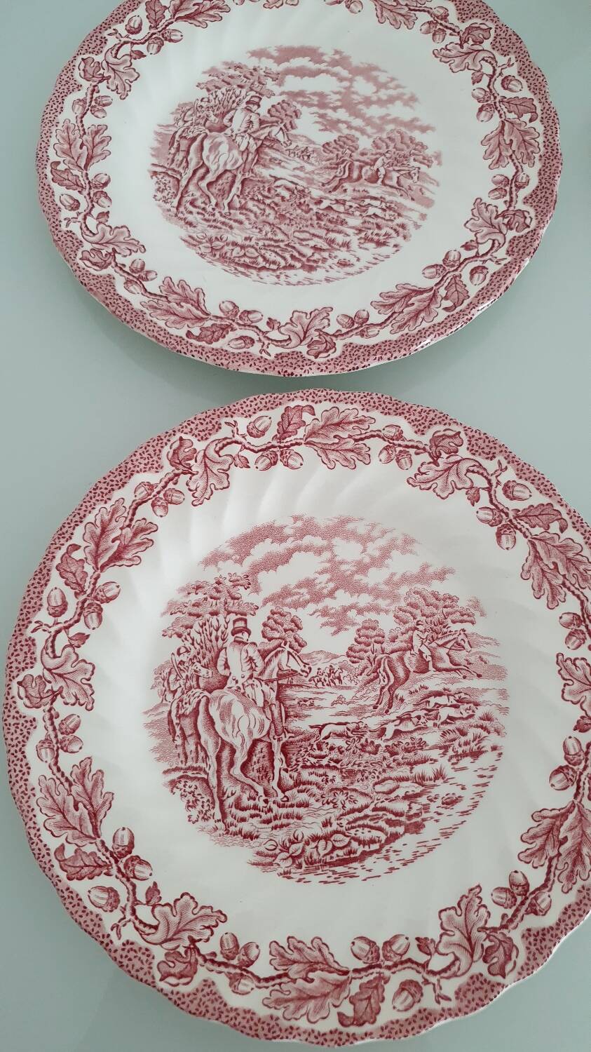 Set of 6 Myotts "Country Life" dessert plates