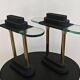 Paire de lampes de banquier style Memphis attribuées à Robert Sonneman 1980s