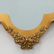 Rococo Style Gilt Mirror with Acanthus and Shell Crest, Italy, 20th Century