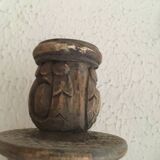 Wooden wall candelabra with two branches