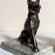 Pair of Art Deco bookends to signed wolf dogs