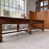 Solid walnut farmhouse castle table 1900 XXL