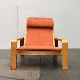 Mid-century modern Pulkka lounge chair by Ilmari Lappalainen for Asko, 1960s.