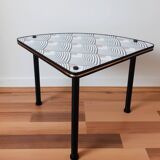 Vintage pedestal table, corner shelf, side table, tripod, 50s