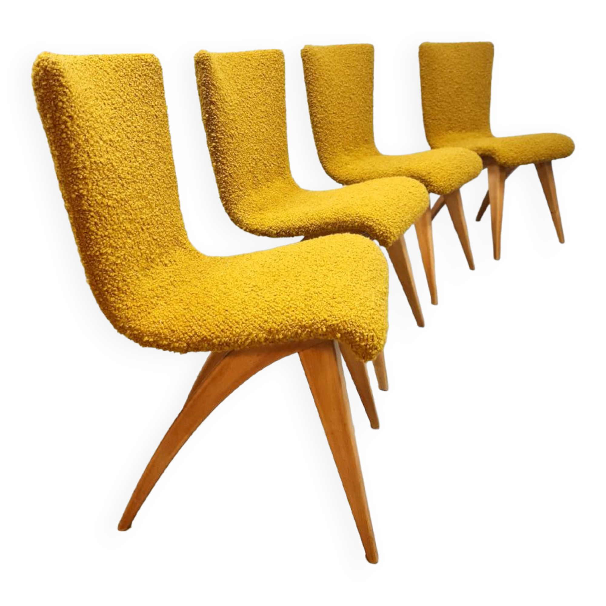 Vintage Dutch design dining chairs 'C.J. van Os' Culemborg