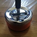 Vintage orange rotating ashtray