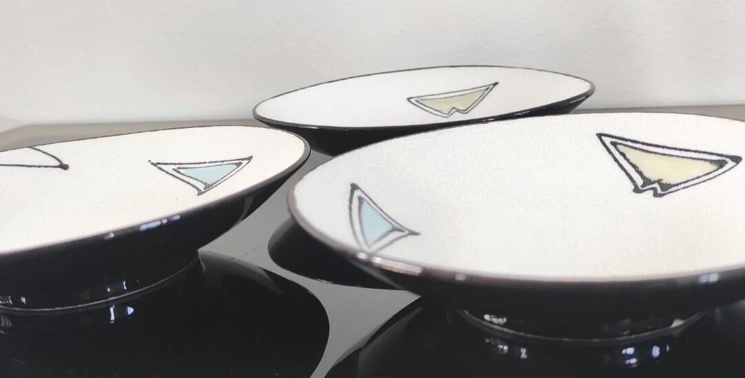 Set of 3 vintage Italian bowls - 1950s/60s design