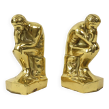 Italian Brass Bookends The Thinker Rodin Regina 18cm