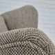 1960s, Scandinavian design, reupholstered high-back armchair, furniture wool, oak wood.