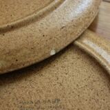 6 flat plates in vintage Longchamp stoneware