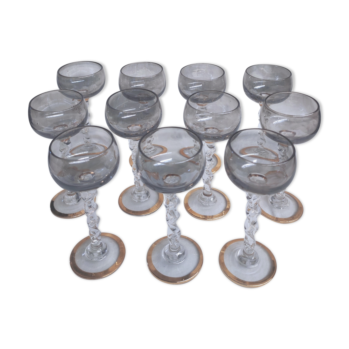 11 art deco liquor glasses