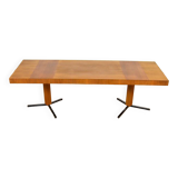 Very Large Walnut & Metal Coffee Table 1960