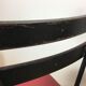 Pair of 50s metal and faux-leather chairs
