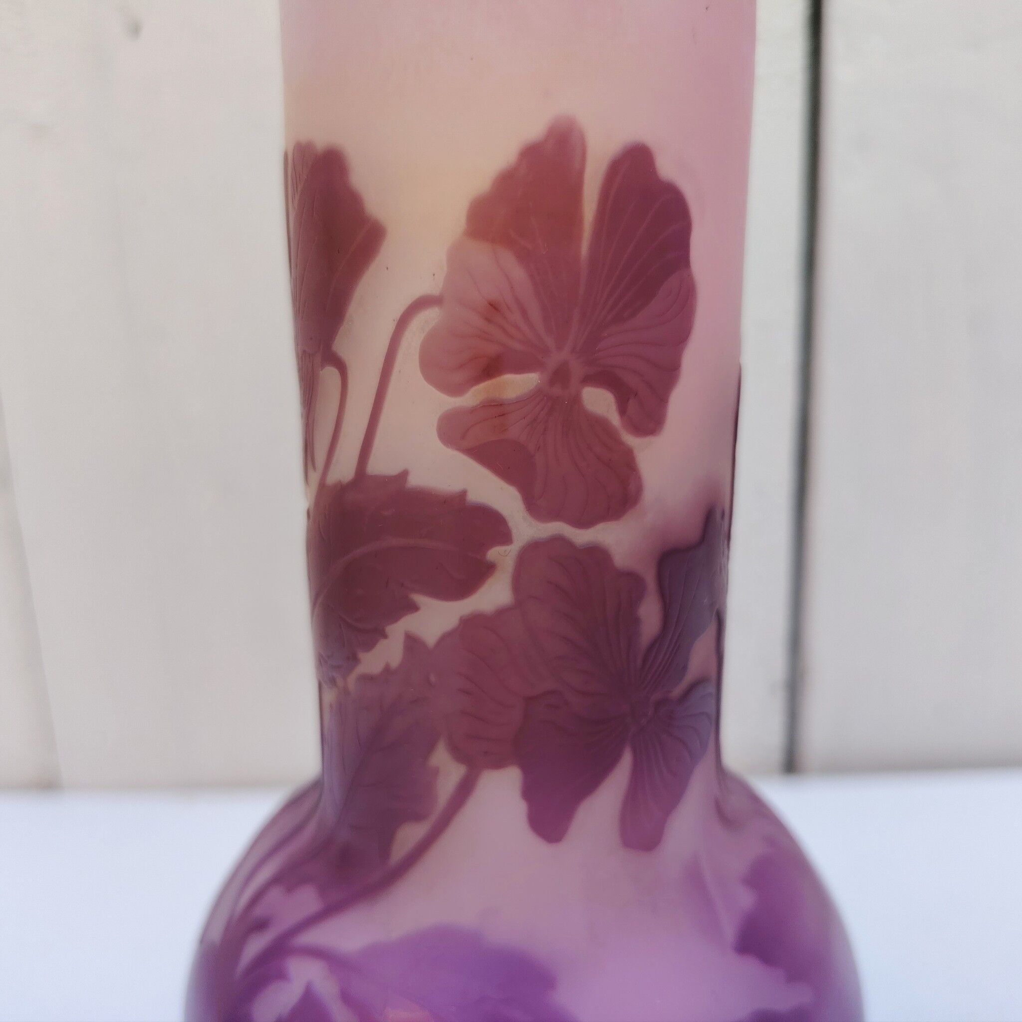 Vase Gallé décor fleurs Nancy art nouveau