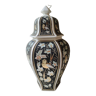 Potiche hexagonale/Vase décoratif avec couvercle. Décor exclusiv, Made in Italy. Peint main. Haut 34 cm