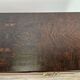 Chest of drawers with five drawers in wood and brass
