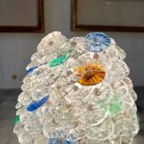 Table lamp with multicolored Murano glass pebbles