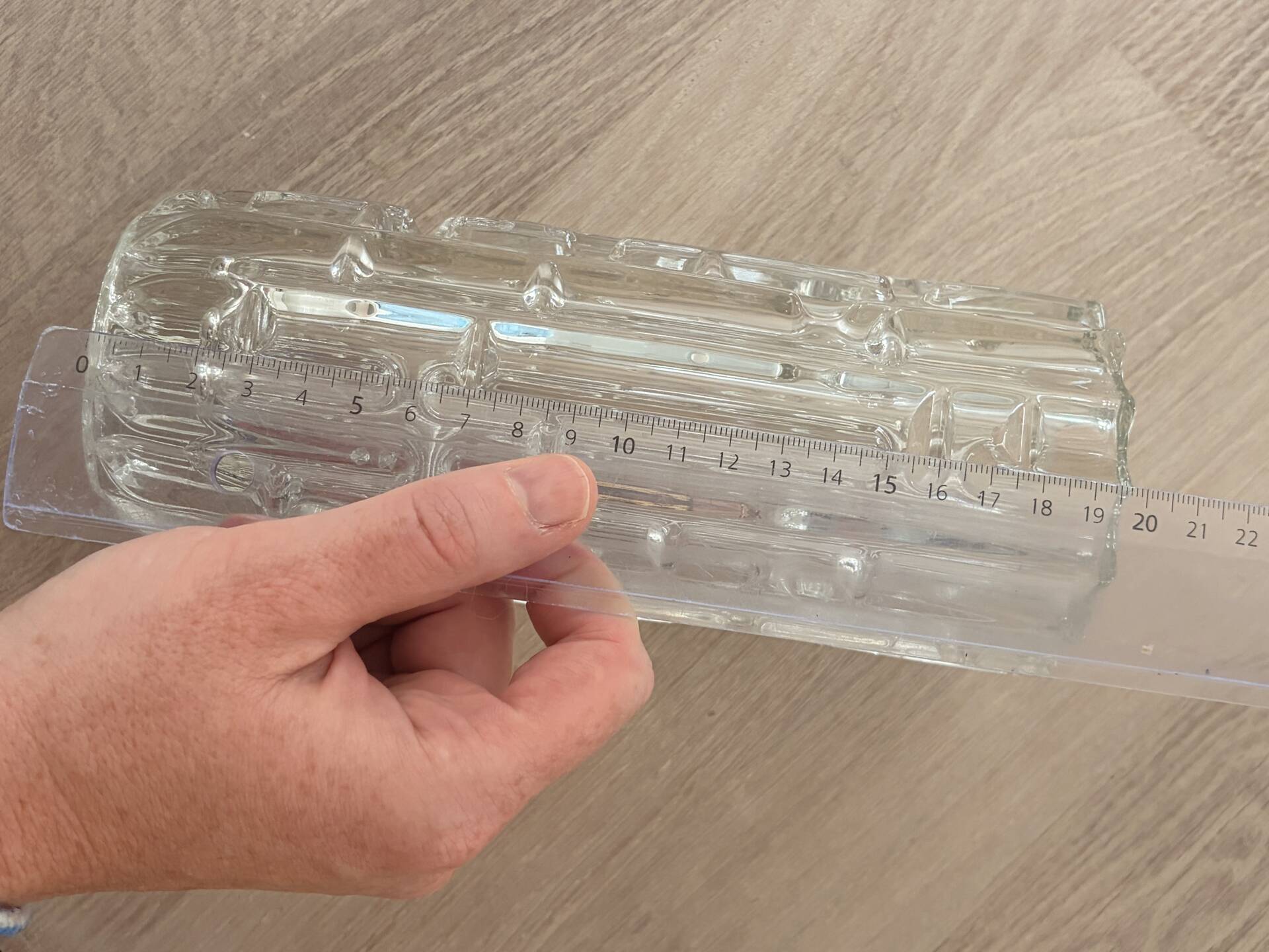 "Labyrinth" vase in pressed glass – František Vízner for Sklo Union
