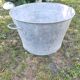 Old round zinc basin