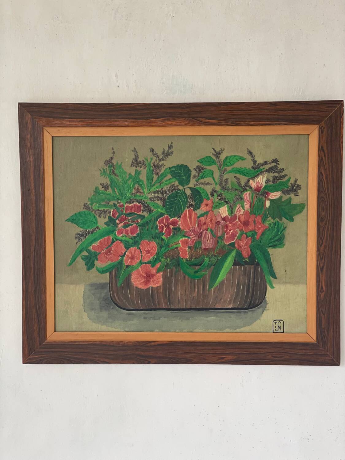 Peinture naïve florale