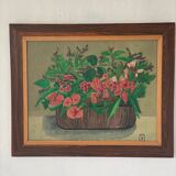 Peinture naive floral