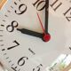 White ceramic square clock, vintage 60/70