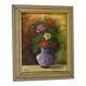 Original Swedish oil on panel "Flowers" by Regran - Vintage & Framed