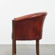 Red-brown cowhide leather office chair/side chair