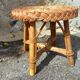 Tabouret en osier années 40