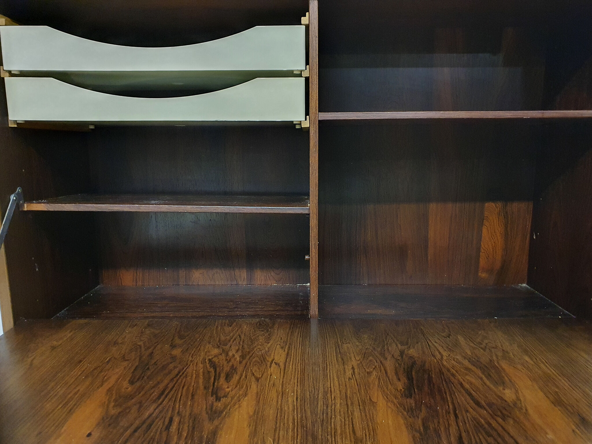 Bibliothèque murale en palissandre par Kai Kristiansen pour Feldballes Mobelfabrik, Danemark années 1950