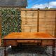 Antique oak desk - leather top
