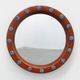 Pair of Deknudt Round Mirrors with Blue Ceramic Studs, Belgium, 1960s