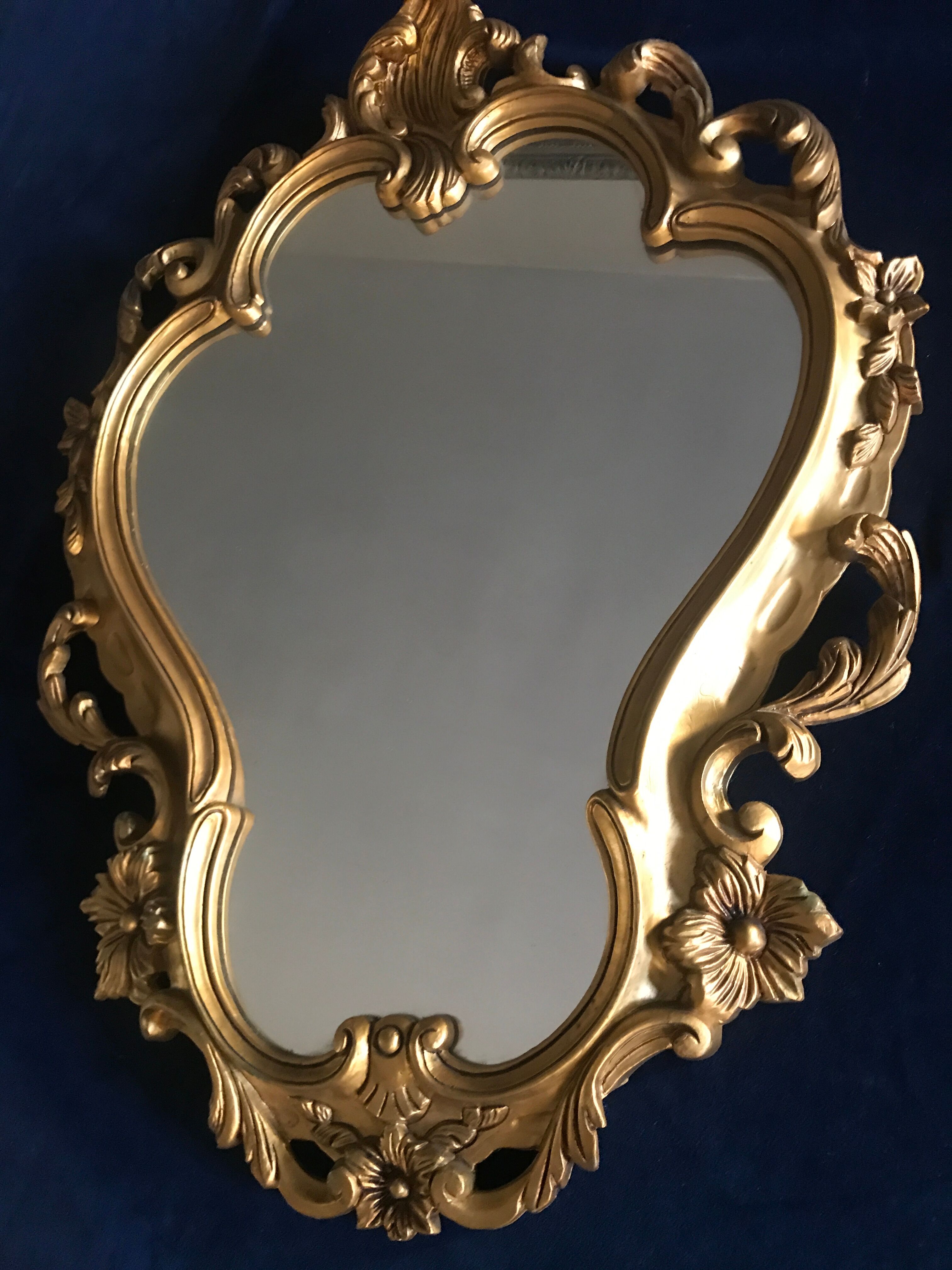 Golden resin mirror