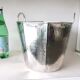 Champagne bucket circa 1960, Italian design Fratelli Cassetti, silver plated metal