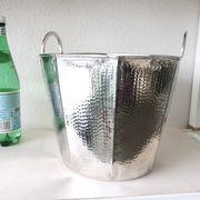 Champagne bucket circa 1960, Italian design Fratelli Cassetti, silver plated metal