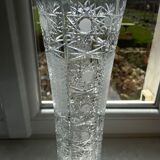 Carved crystal vase - Mid-twentieth century