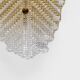 Pair of "Graniglia" Murano Glass and Brass Leaf Sconces