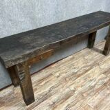 19th century solid wood workshop console or workbench