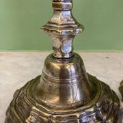 Pair of silver-plated bronze candlesticks from the 18th century. | Candle holders | Candelabrum