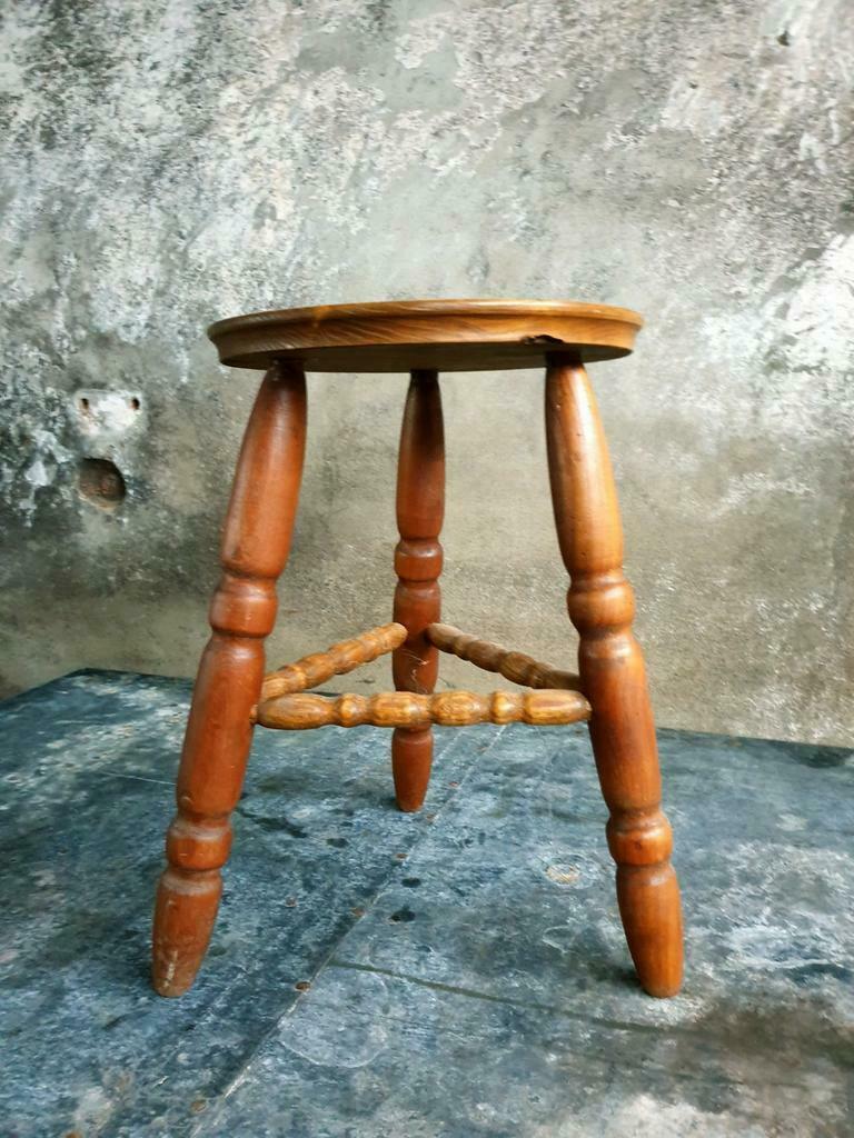 Old oak stool
